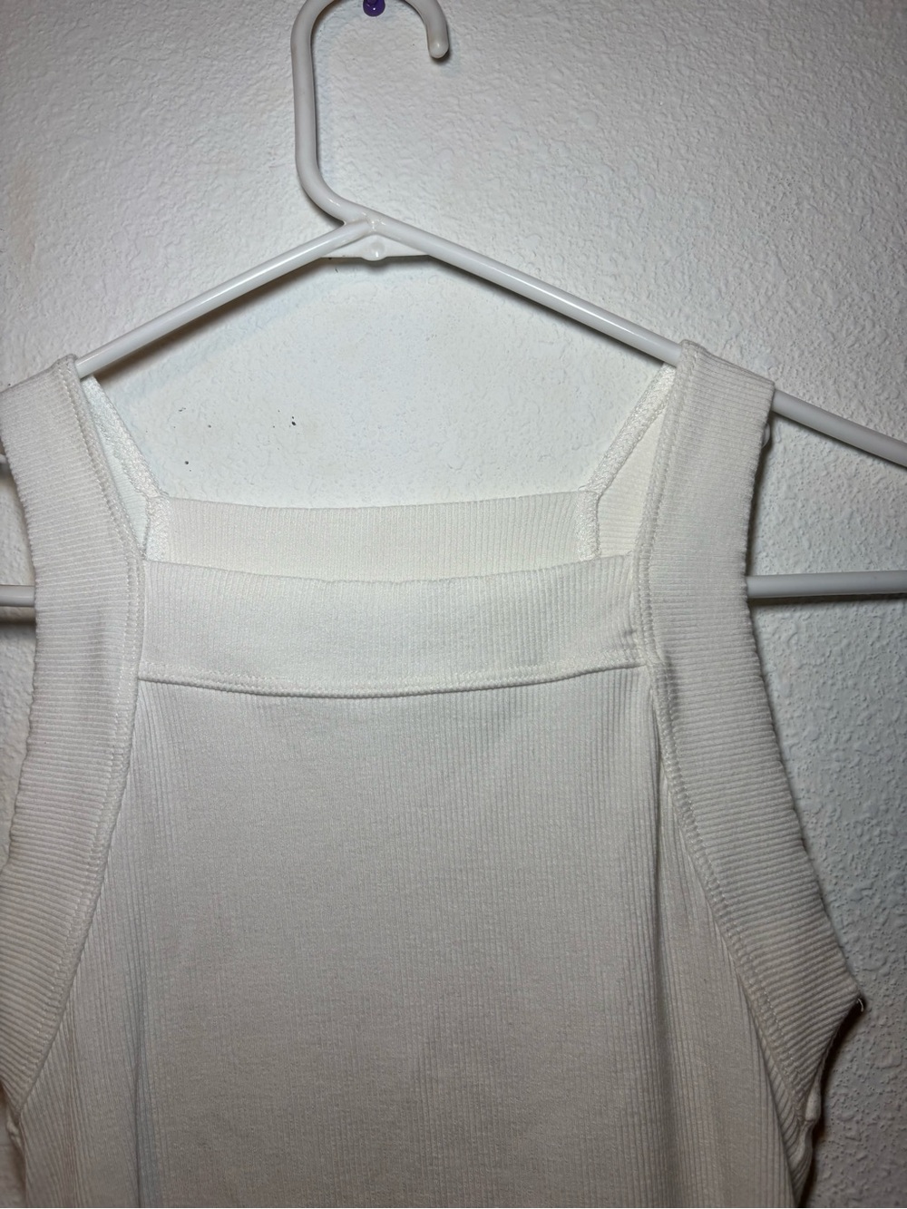 Lulu's white Ribbed Square-Neck Tank - Picture 2 of 4